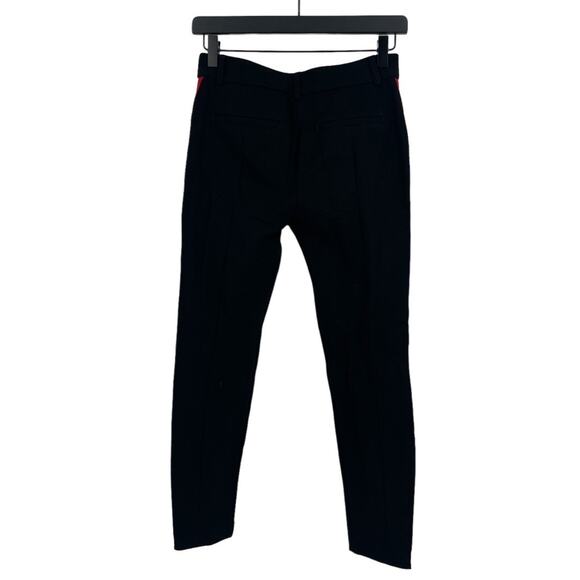 Express Women’s Black Red Racing Stripe Skinny Mid Rise Stretch Pants Size 2R - Picture 7 of 9